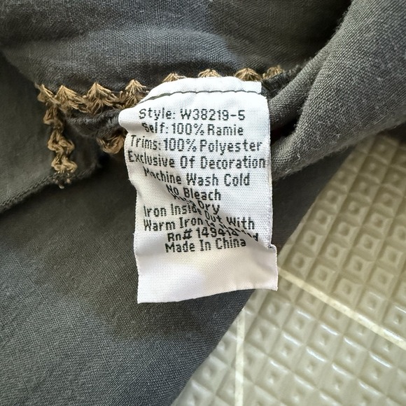 Johnny‎ Was Tunic Dress Size Small Gray With Floral Embroidery - Picture 5 of 7